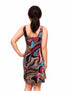 Ruffle Neck Skater Style tank dress with square back and Pocket - D2006